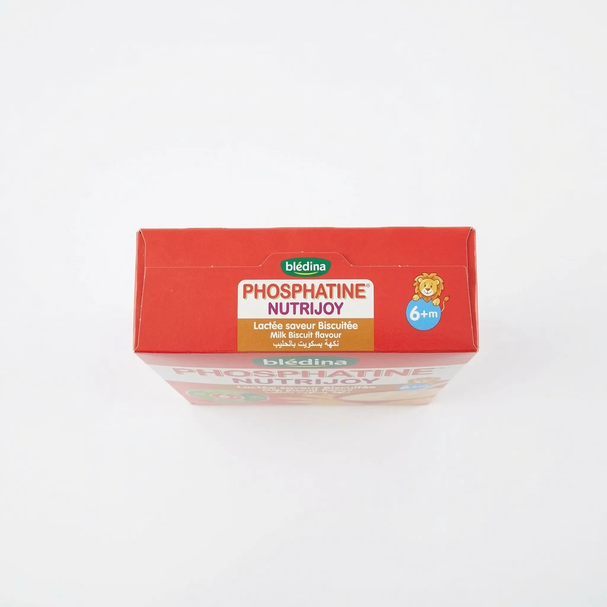 Vue dessus boîte Phosphatine 200g couvercle plastique étanche